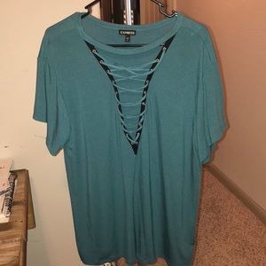 Low Cut with ties Never Worn Express Shirt